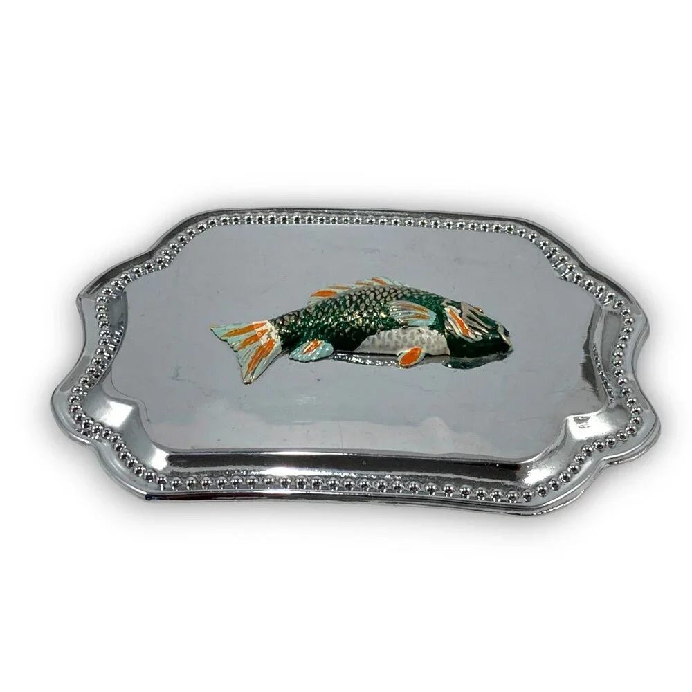 Vintage Belt Buckle Bass Fish‎ Fishing Smooth Mirror-Like Finish Western Gift